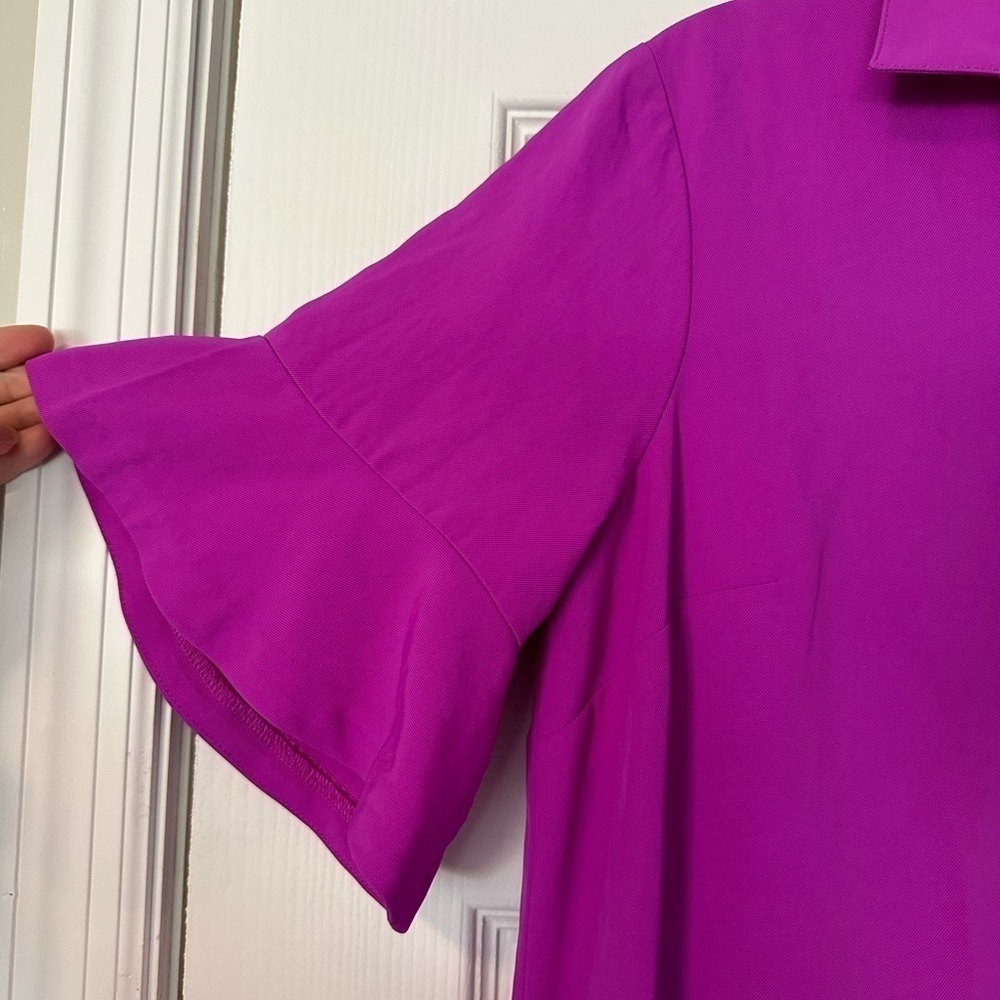 BANANA Republic Bright Bold Pink Shirt Dress - Picture 3 of 9
